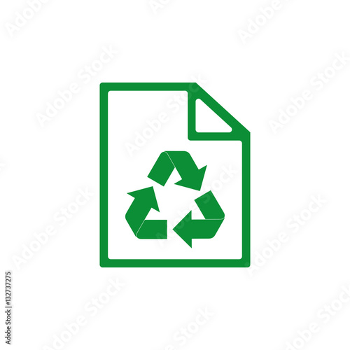 eco file paper recyclable bio white simple icon
