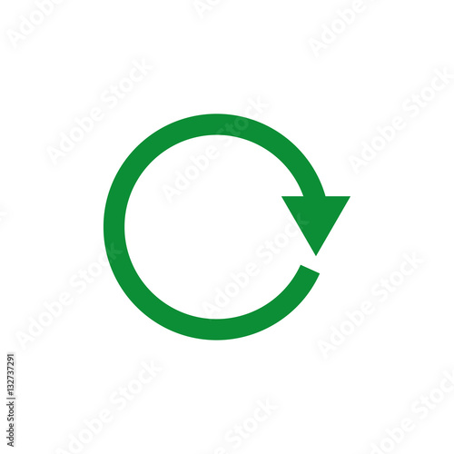 Green arrow icon reload, refresh, rotation, reset, repeat