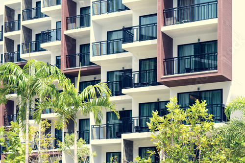 condominium and swiming pool life of City people in modern town