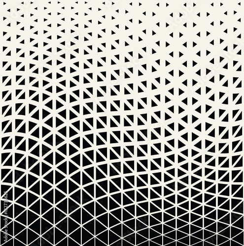 Abstract geometric triangle design halftone pattern