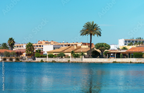 Several houses near pond. Alcudia, Mallorca.