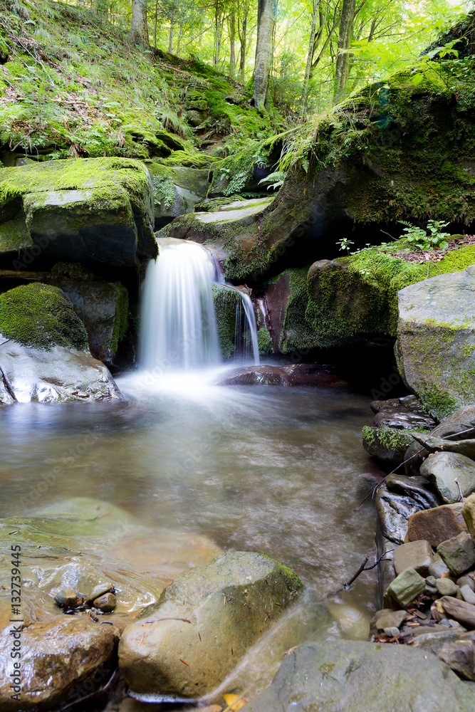 Beautiful waterfall in Carpathians Beautiful waterfall in Carpathians