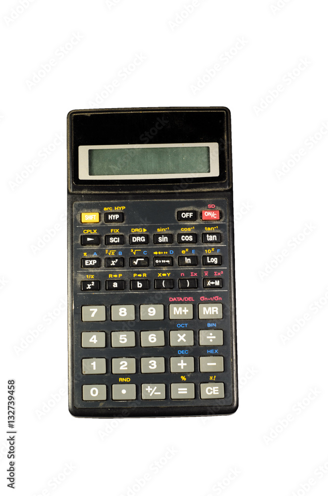 Scientific calculator isolated on white Scientific calculator isolated on white