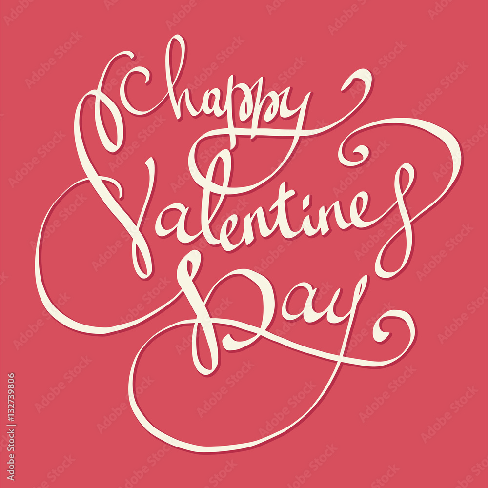 Happy Valentine's day lettering card