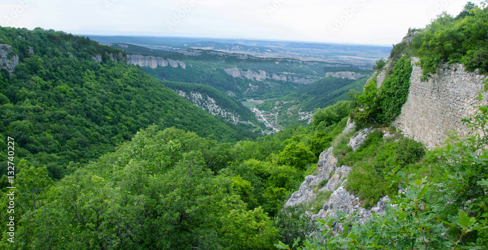 View on mountains and forest in Crimea