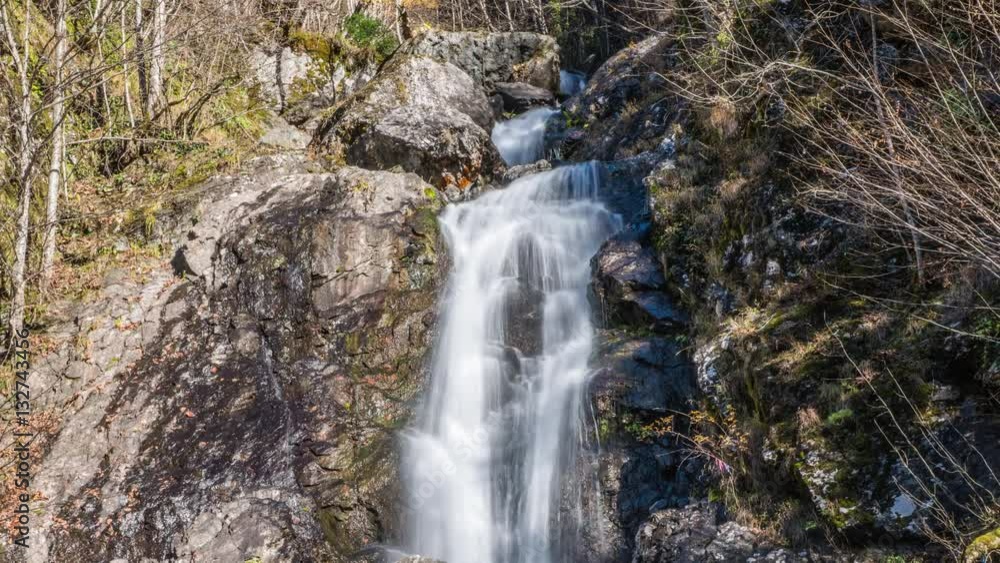 Waterfall flowing over a cliff. Abkhazia Waterfall flowing over a cliff. Abkhazia