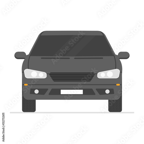 Car isolated vector illustration. Automobile in white background