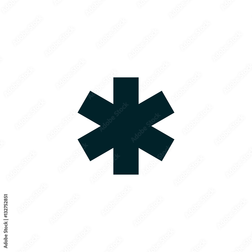 Medical symbol of the Emergency - Star of Life. Medical symbol of the Emergency - Star of Life.