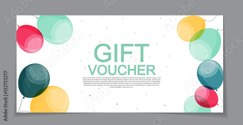 Gift Voucher Template for Discount Coupon  Vector Illustration