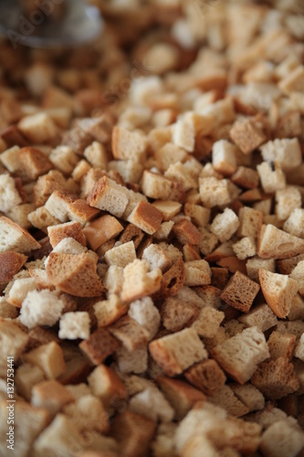 Fried bread croutons