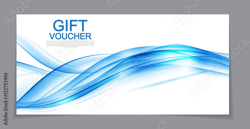 Gift Voucher Template for Discount Coupon  Vector Illustration