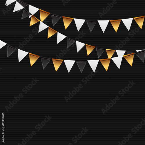 Party Background with Flags Illustration.