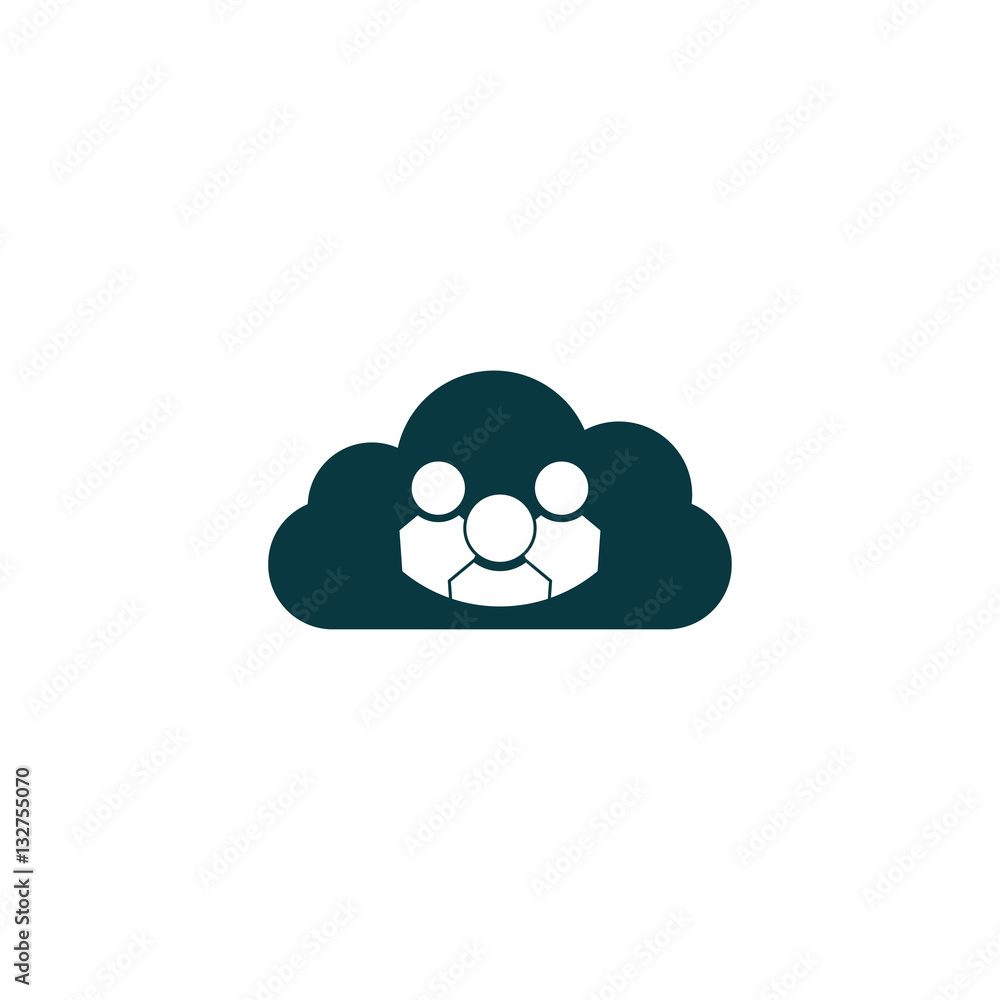 Naklejka premium cloud icon, vector illustration