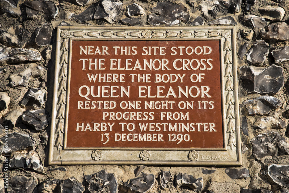 The Eleanor Cross Plaque in St. Albans