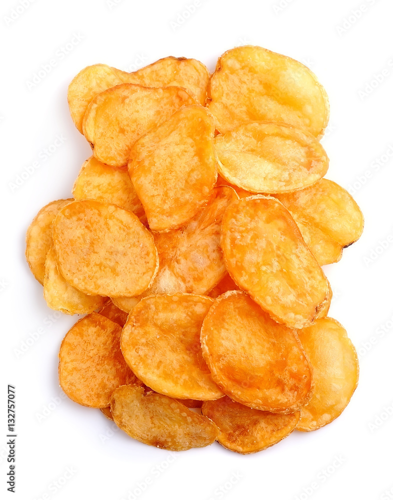 Potato chips closeup Potato chips closeup