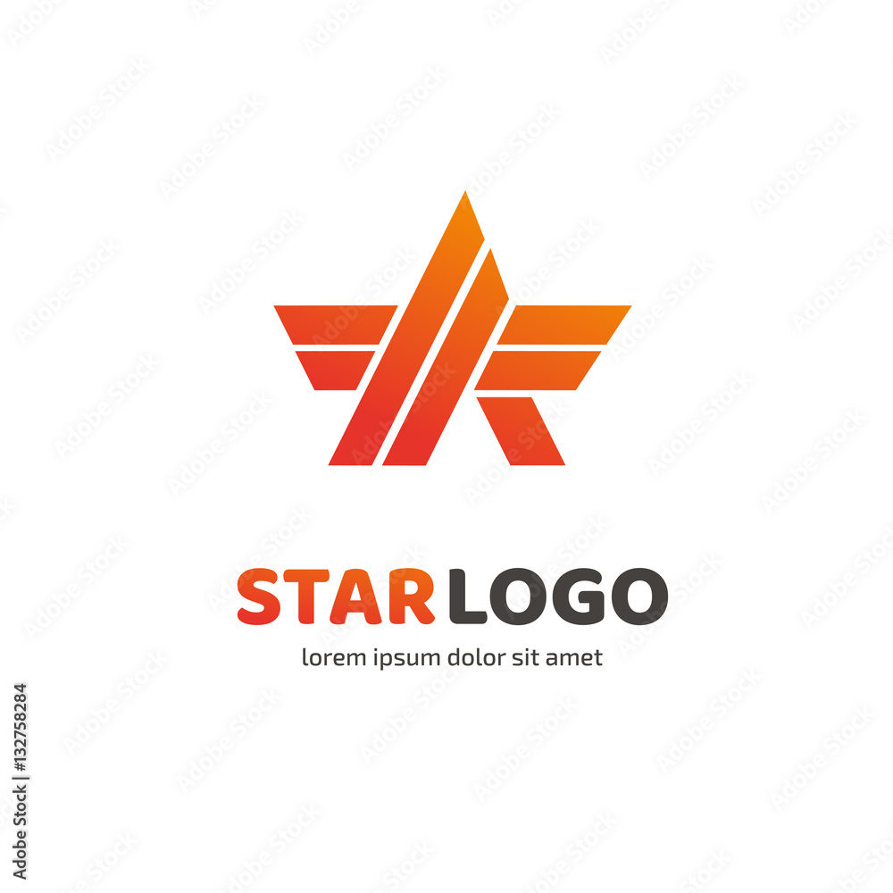 Logo design star vector template