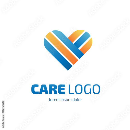 Logo design care vector template