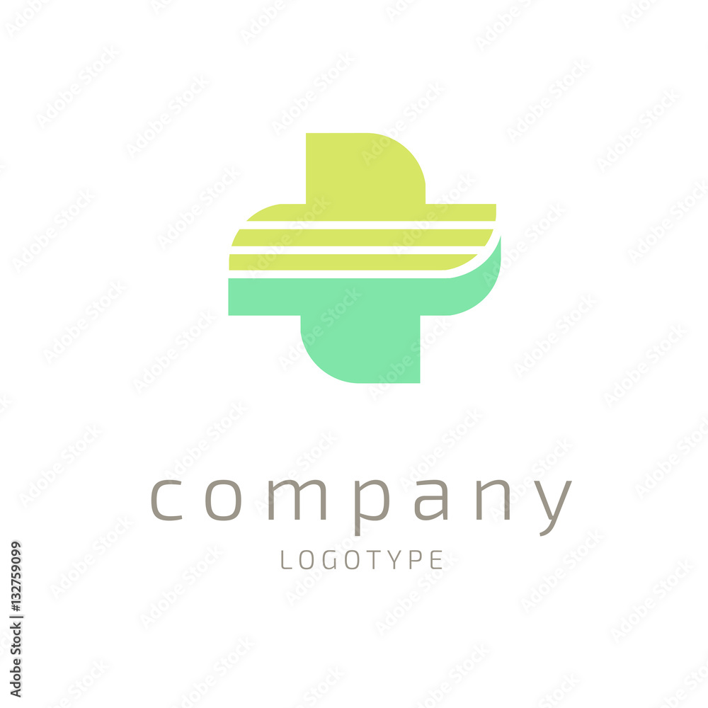 Fototapeta premium Logo design abstract medical vector template