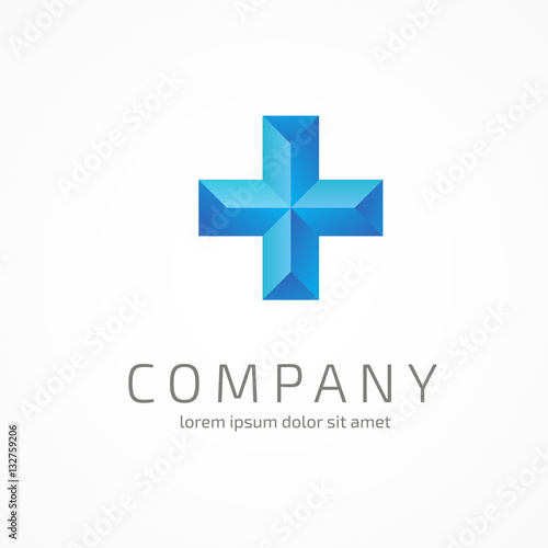 Logo design abstract medical vector template