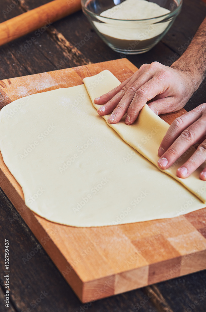 Making handmade pasta