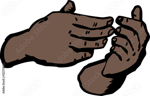 Pair of hands holding nothing