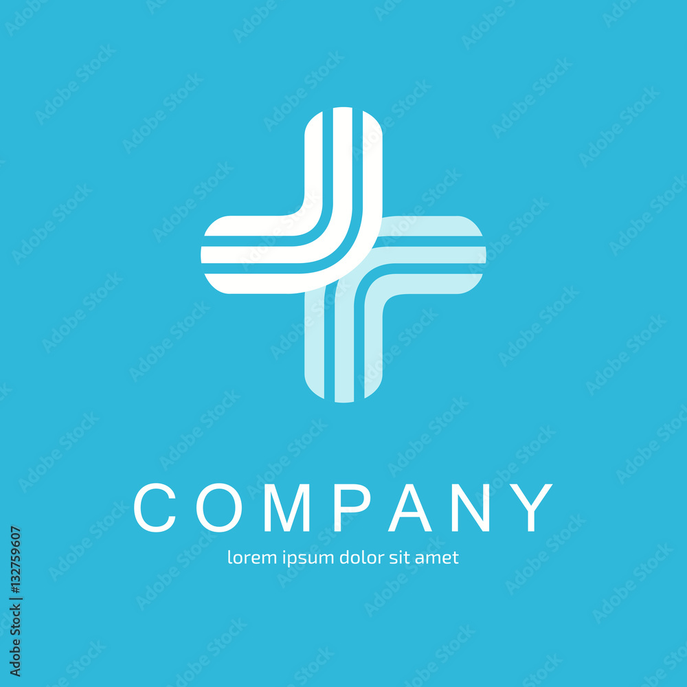 Obraz premium Logo design abstract medical vector template