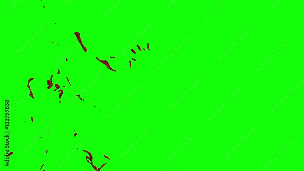 Hd Blood Burst Slow Motion (Green Screen) 73 Hd Blood Burst Slow Motion (Green Screen) 73