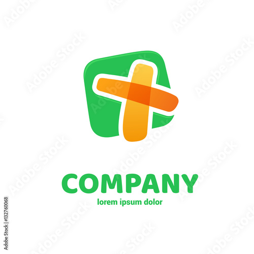 Logo design abstract medical vector template
