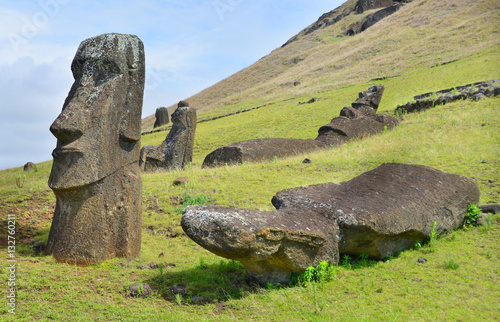 Fotografie Moai statues on Easter Island