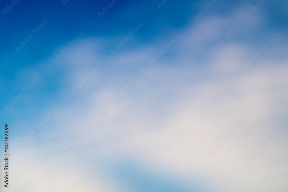 blurred background of blue sky