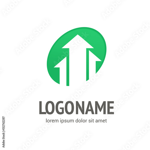 Logo abstract design arrow vector template