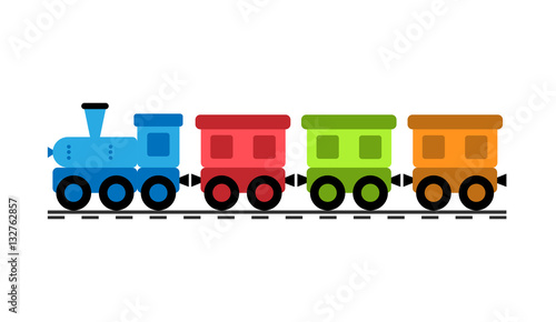 Vector illustration of a toy train