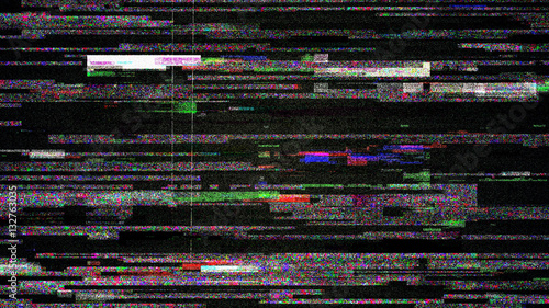 Fototapeta Naklejka Na Ścianę i Meble -  Colored Noise Grunge Saturated Lines Damage Distorted Abstract Background