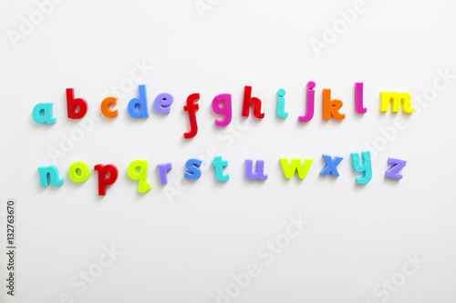 colorful kids alphabet fridge magnets photo