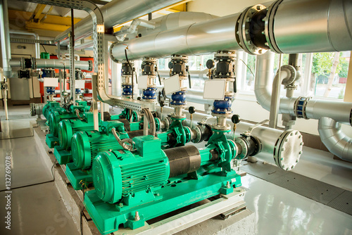 Modern boiler room equipment- high power boiler burner