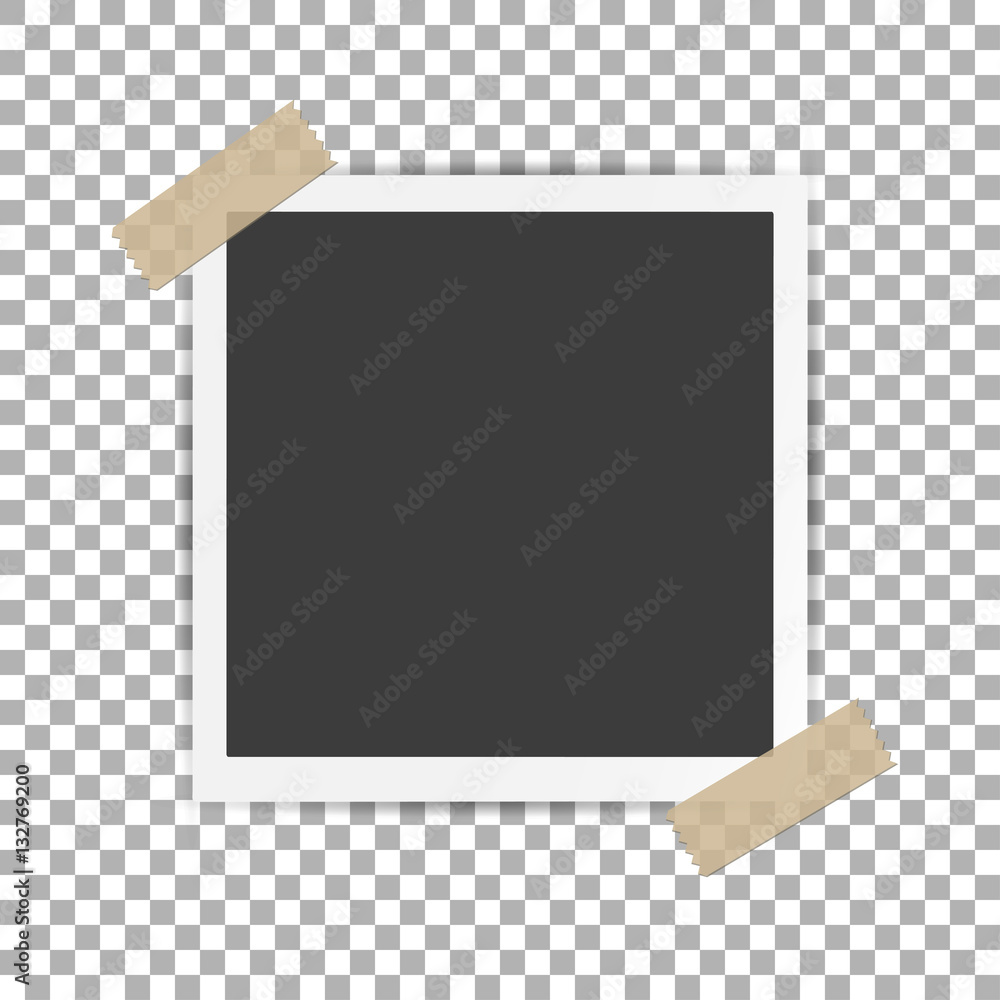 Photo frame with shadow on isolate background, vector template for your stylish photos or images, EPS10 Photo frame with shadow on isolate background, vector template for your stylish photos or images, EPS10