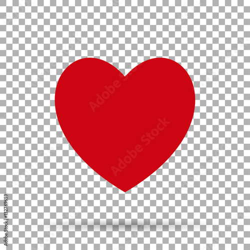 Heart red Icon on background isolate  stylish vector illustration for web design EPS10