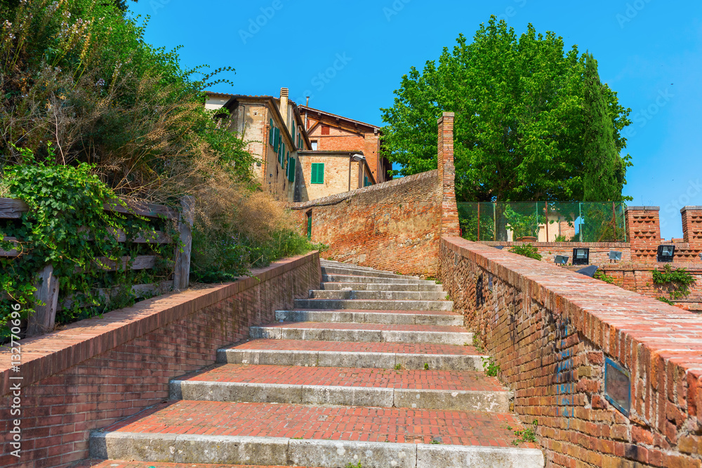 stairs in the old town of Siena stairs in the old town of Siena