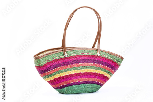 Mexican cultural bag on white background