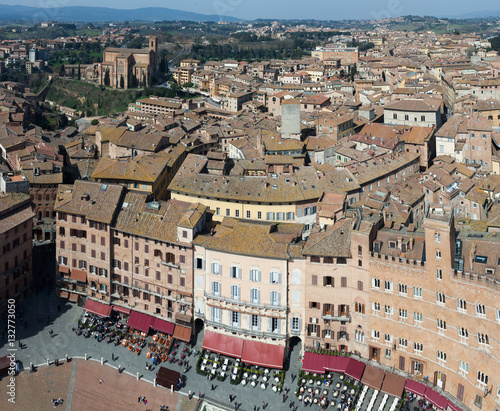 View Above Sinea From Torre Del Mangia