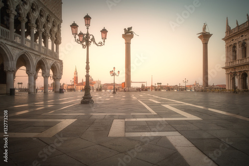 Sunrise in St Mark's Square, Venice, Italy