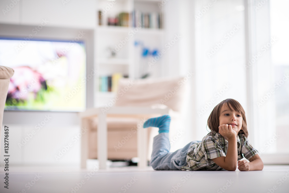Cute little child at beautiful modern home Cute little child at beautiful modern home