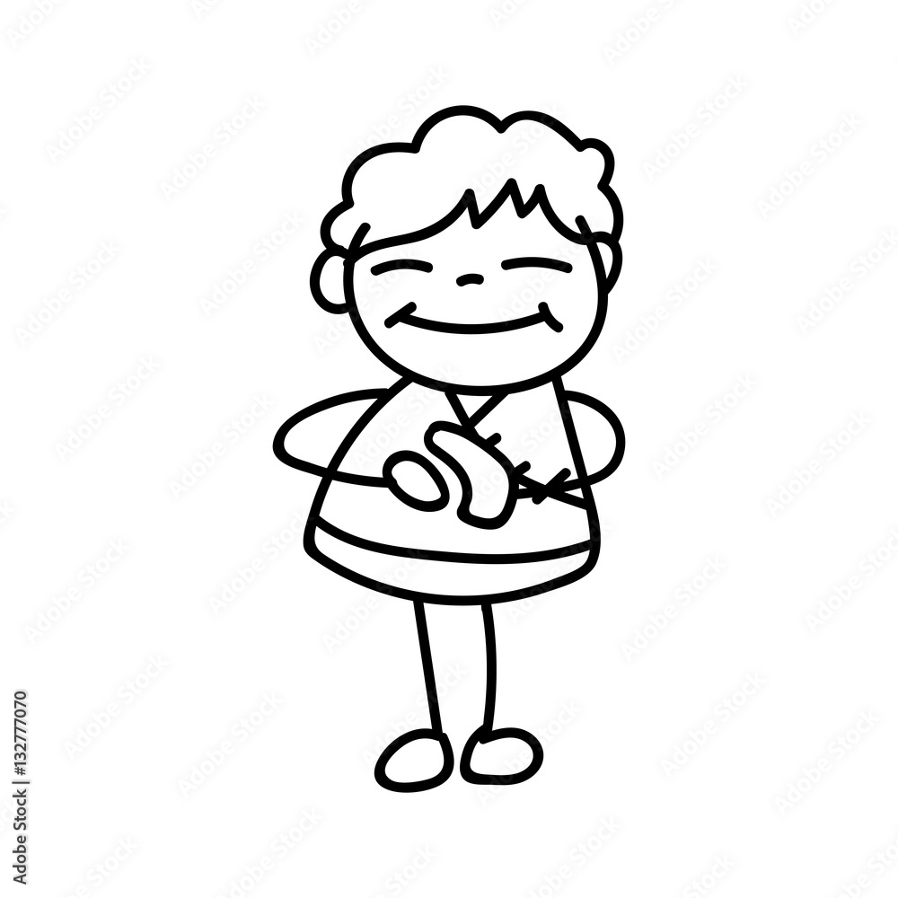hand drawing cartoon character Happy Chinese New Year hand drawing cartoon character Happy Chinese New Year