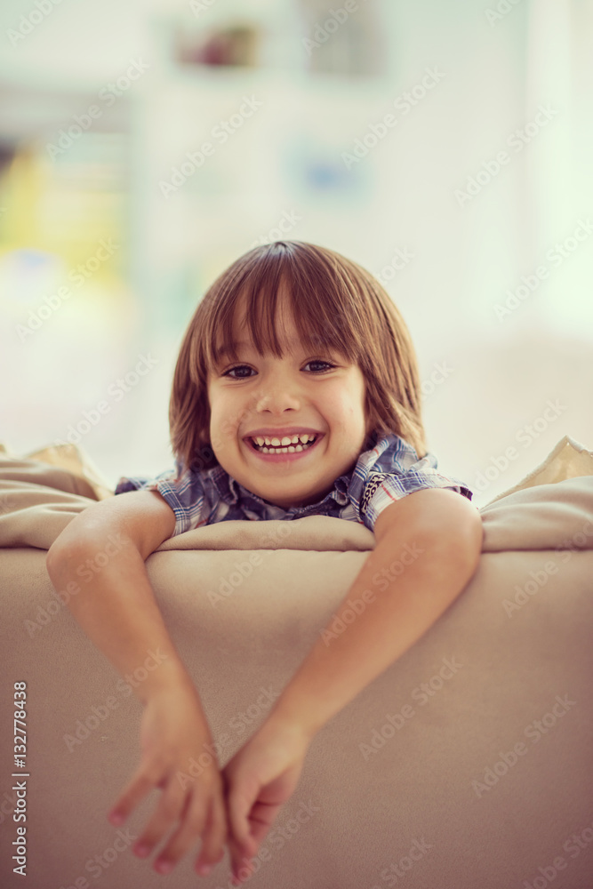 Happy kids at new modern beautiful home Happy kids at new modern beautiful home