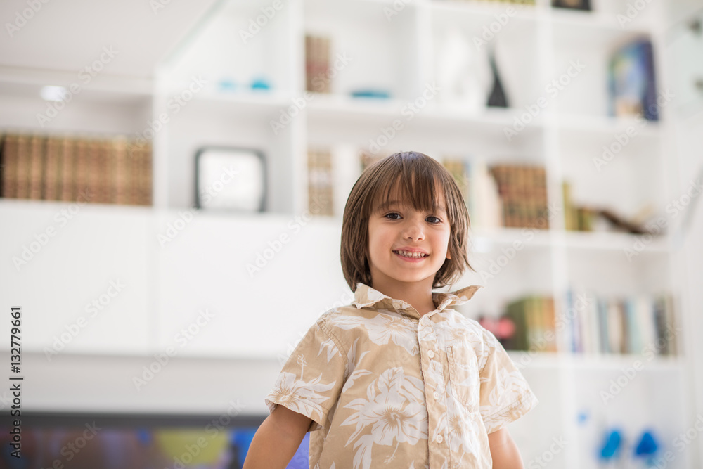 Happy children having fun and posing in new modern home Happy children having fun and posing in new modern home