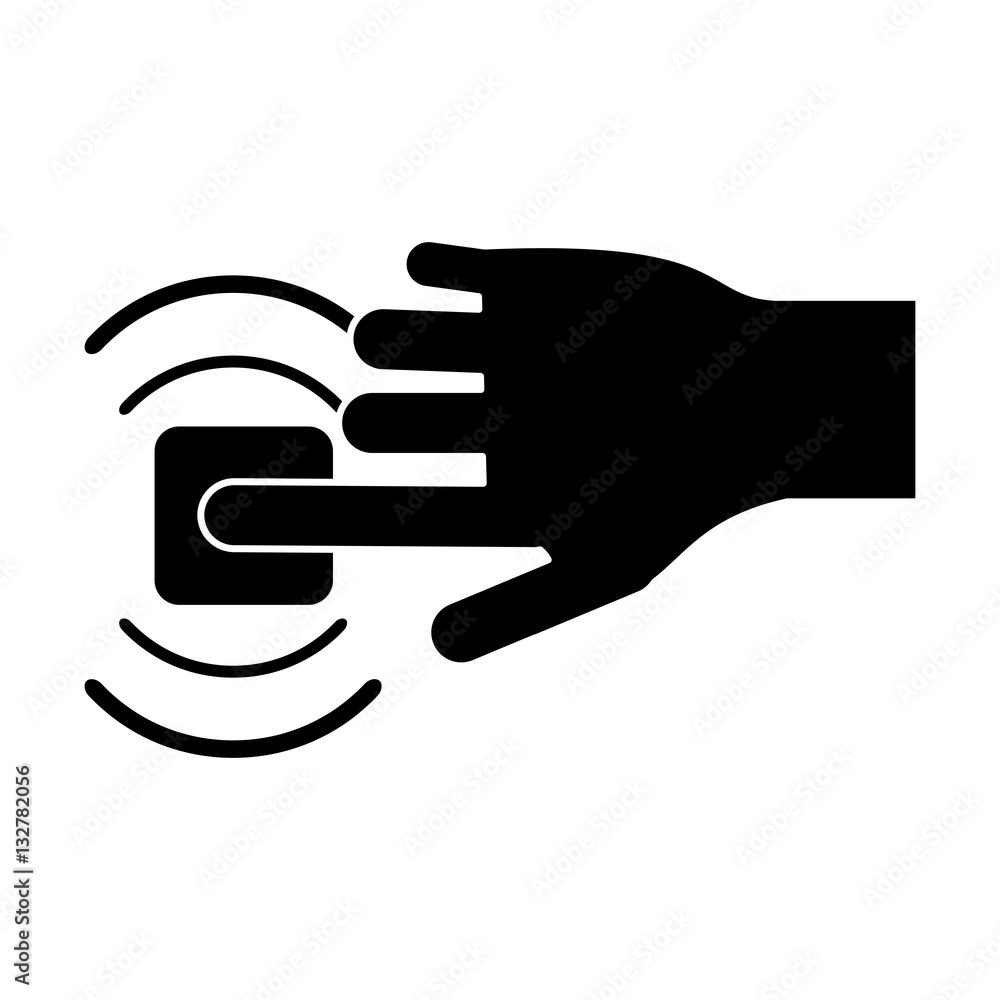 silhouette hand touch button wifi graphic vector illustration eps 10 silhouette hand touch button wifi graphic vector illustration eps 10