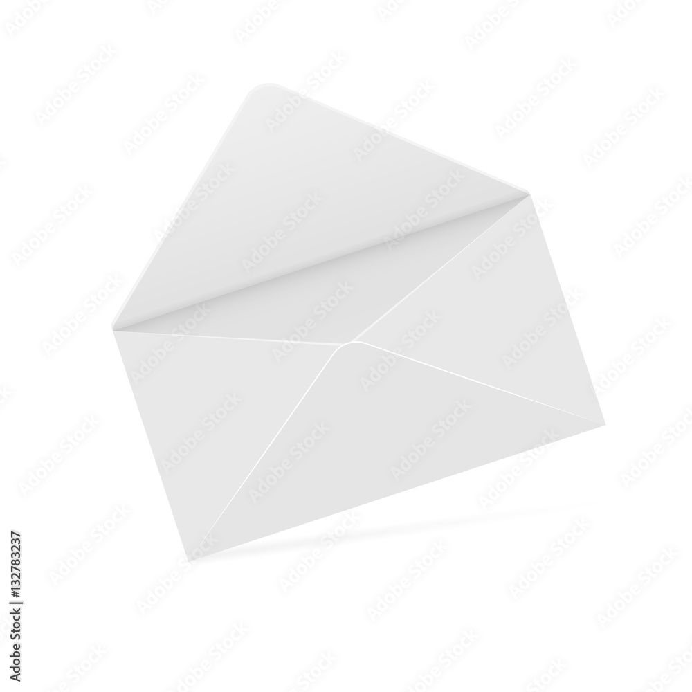 Open white envelope vector realistic mockup isolatedeps 10 Open white envelope vector realistic mockup isolatedeps 10