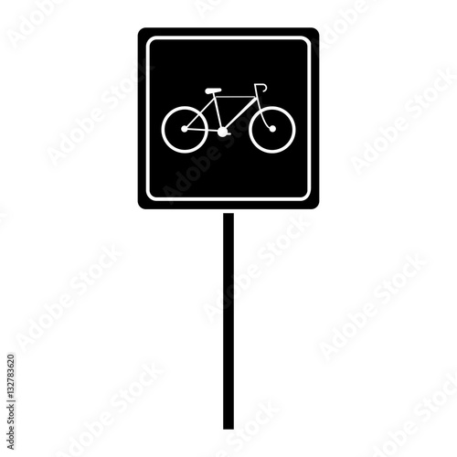 Fototapeta Naklejka Na Ścianę i Meble -  silhouette bycicle road sign parking vector illustration eps 10