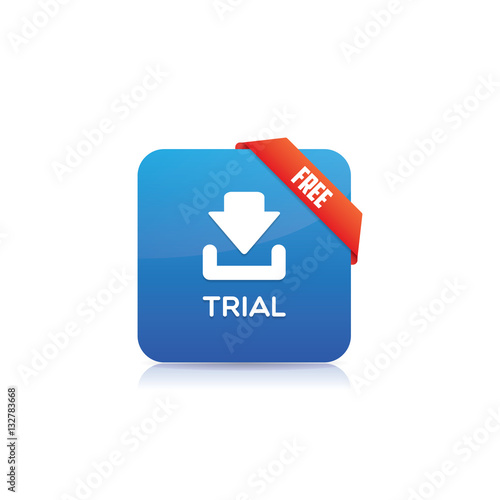 Free Trial Button With Ribbon