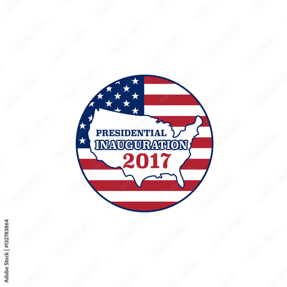 Vector presidential inauguration 2017 icon Vector presidential inauguration 2017 icon